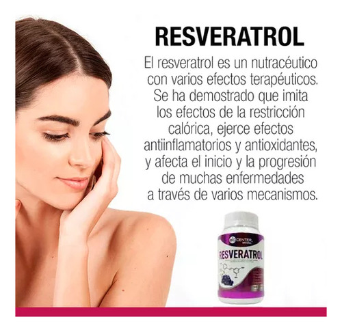 Resveratrol Complex 500mg Biocenter Natural 100 Capsulas