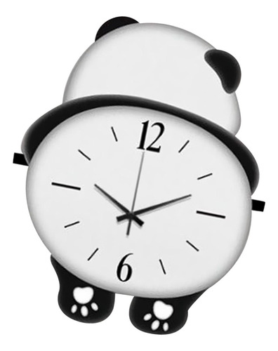 Reloj De Pared De Madera Con Forma De Panda, Altura 30cm