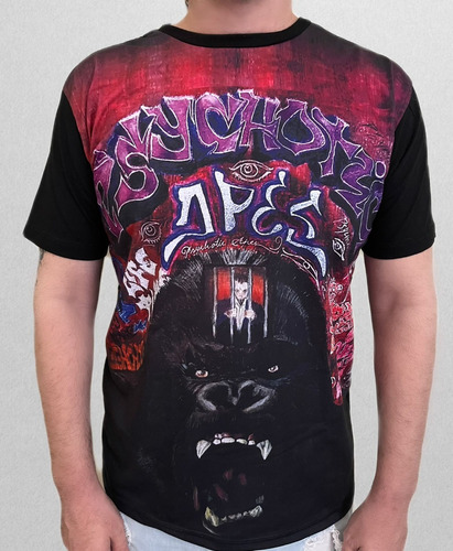 Camiseta Regular Psychotic Apes