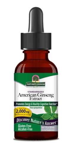 Nature's Answer Ginseng Americano Extracto Líquido 30ml