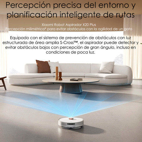Xiaomi Robot 2en1 Aspirador Trapeador Wifi Vacuum X20+ 280m2 Blanco