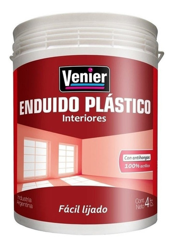 Enduido Interior Venier X 4 Lts