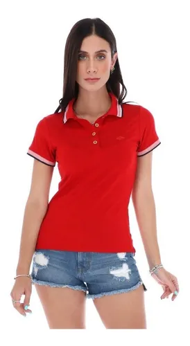 Playera Blanco Tipo Mujer Tela Viscosa Rojo