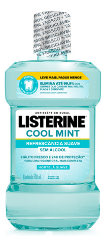 Enxaguante Bucal Listerine Cool Mint Suave 500ml