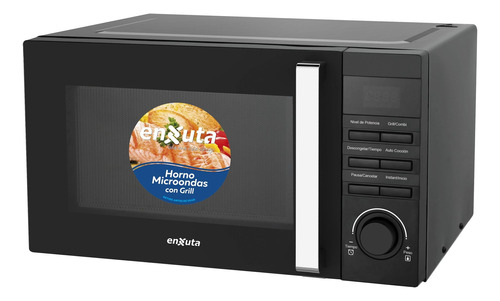 Microondas Digital Con Grill Enxuta 23 Lt - 800w, Negro