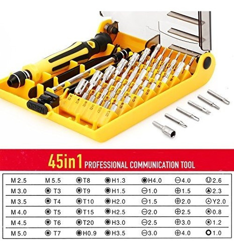 Imagen 2 de 6 de 45 En 1 Mini Destornillador De Ajuste, Broca Torx Vcoo