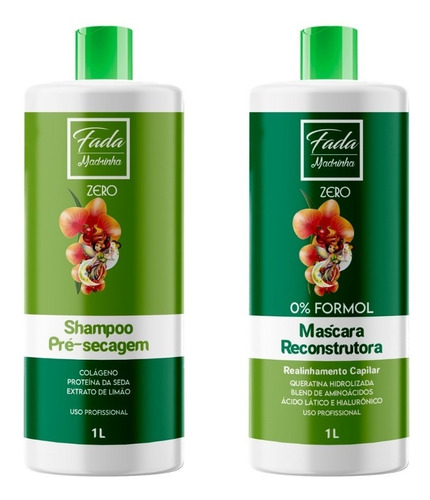 Fada Madrinha Progressiva Zero Shampoo + Máscara 1l