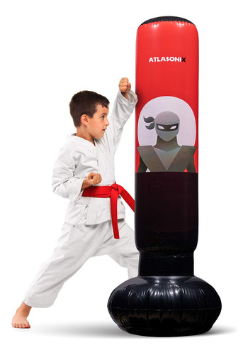 Saco De Boxeo Inflable Para Niños - Bolsa De Boxeo Ninja D.