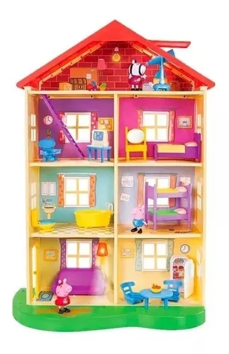 Casinha Casa Gigante Completa Com Acessórios Peppa Pig Sunny