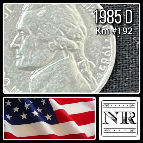 Estado Unidos - 5 Cents - Año 1985 D - Km #192 - Jefferson