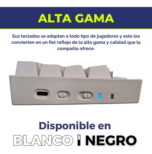 Teclado Redragon K530 Draconic Rgb Bluethooth Blanco