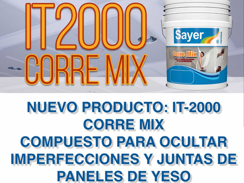 Pasta Juntas Panel De Yeso Corre Mix Tablaroca Compuesto 19l