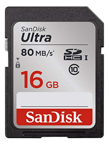 Tarjeta De Memoria Sandisk Ultra De 16 Gb, Clase 10, Sdhc Uh