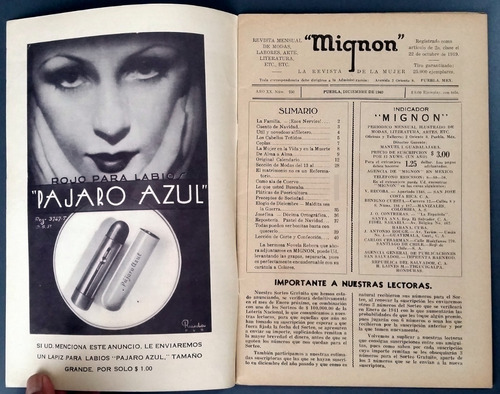 Mignon Revista De La Mujer / Años 40 Lote De 3 Ejemplares (Usado)