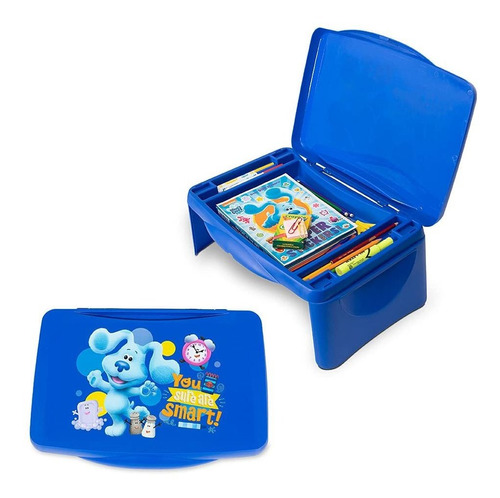 Blue39s Clues Kids Lap Desk Con Almacenamiento  Tapa Pl...