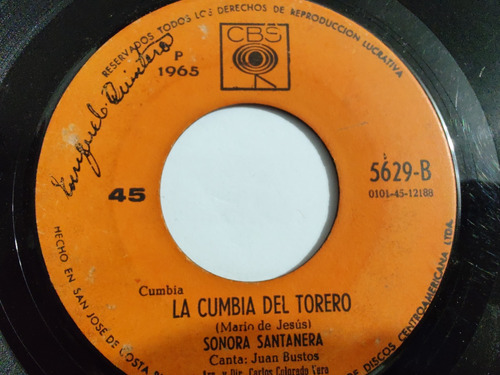 Vinilo Single De La Sonora Santancera Cumbia Del Torero(n103