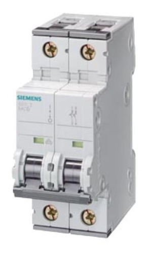 Interruptor Termomagnetico Siemens 2x4amp 2 Polos/ Riel Din