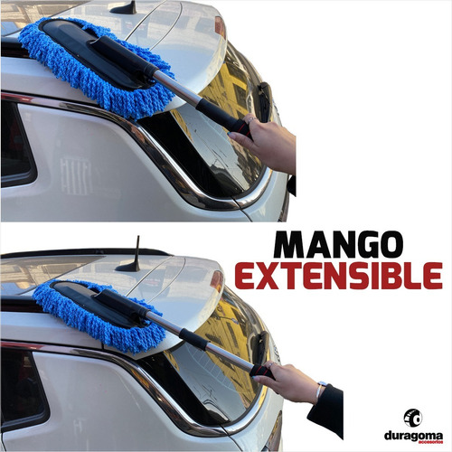 Imagen 4 de 6 de Plumero Lampazo Microfibra Extensible Grande Aluminio Auto