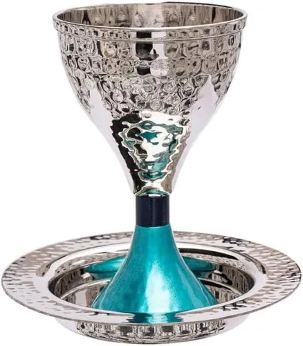 Copa Kidush Judaica Turquiose
