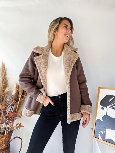 Campera Gamulan Lulyna Con Corderito Mujer Muy Abrigada