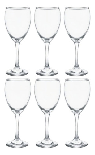 Display 6 Copas Vino Tinto 300 Ml Lisboa