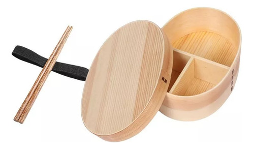 Fiambrera De Madera Estilo Japonés Bento Box, Contenedor