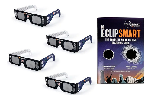 Lentes Solares Celestron Eclipsmart Guía Para Eclipse Solar