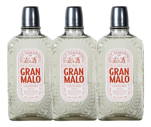 3x2 Licor De Tequila Gran Malo Tamarindo 750 Ml