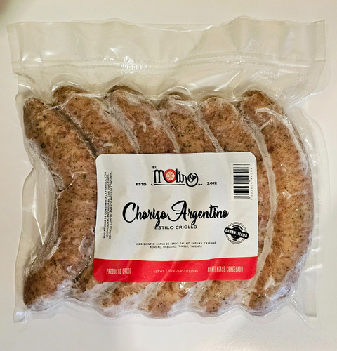 El Molino, Salchicha Chorizo Argentino Estilo Criollo 750g
