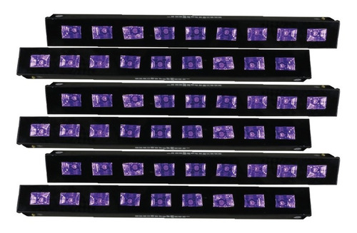 Barra Uv Led 9 X 5w Ultravioleta Luz Negra Disco 6 Piezas