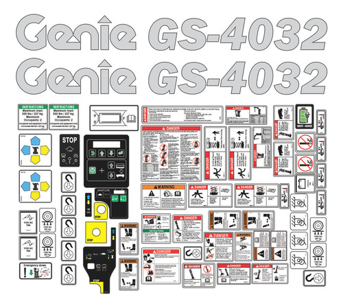 Calcomanias Plataforma Tijera Genie Gs4032