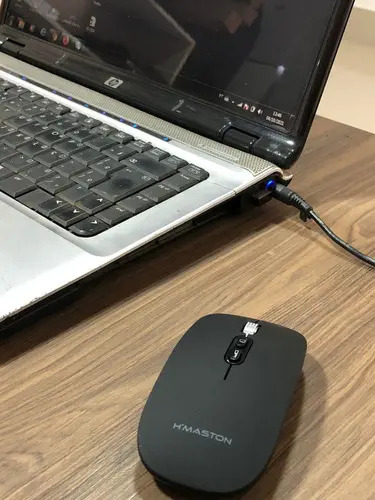 Mouse Recarregável H'maston E-1400 Sem Fio Óptico 1600dpi Preto
