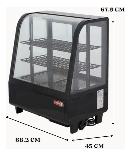 Vitrina Refrigerada Sobremesa Torrey Fria Vf-68 Rbanda Estilo de vidrio Curvo