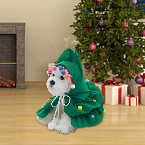 Disfraz De Navidad Para Mascotas, Vestido De Árbol De S