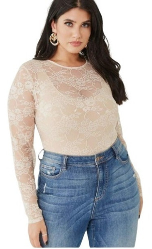 Body Forever 21 Plus Size Encaje Nuevo Con Etiqueta! 8020