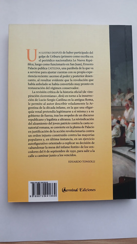 Catilina. La Revolucion Contra La Plutocracia En Roma.
