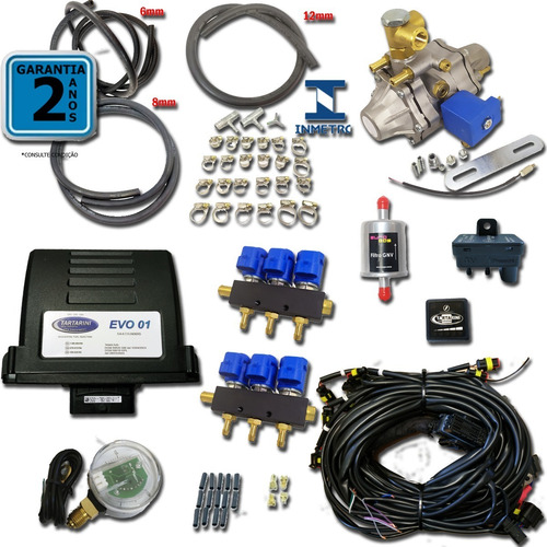 Kit Gnv 5 Geração 6cc Italiano Similar Landirenzo Tomasetto