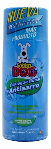 Golden Dog Enjuague Bucal Anti Sarrro Para Perros 500 Ml