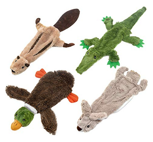 Perro Squeaky Chew Toys Fun Skin Plush Log