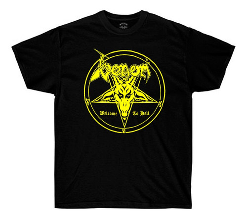 Remera Venom - Welcome To Hell - Yellow - Black Metal