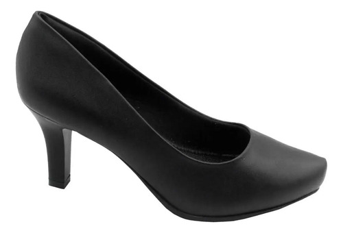 Sapato Scarpin Meia Pata Bico Fino Comfortflex 2385401 Preto