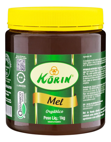 Mel líquido Korin Florada Silvestre en pote sem glúten 1 kg 