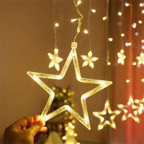 Luces Led Navideñas En Forma De Estrella De Cinco Puntas Dec