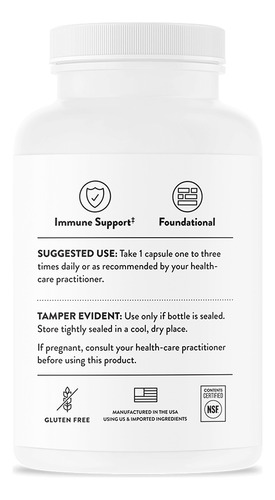 Thorne Vitamina C Con Bioflavonoides Cítricos 90 Cápsulas