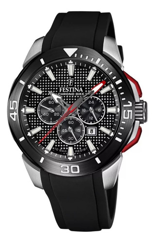 Reloj Festina Hombre Silicona Negro Crono Bike 100m F20642.4