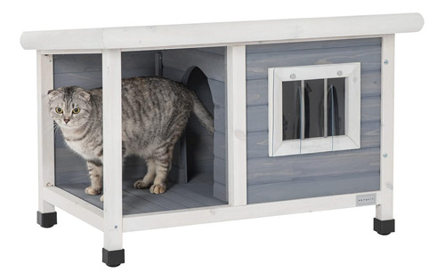 Casa Para Perros De Madera Gris Claro Ideal Para Perros