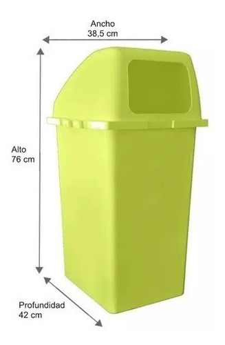 Set 6 Tachos De Basura 60lts Colombraro Cesto P/ Residuos