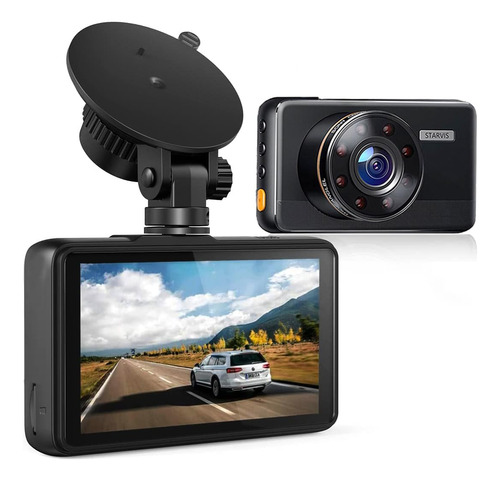 Dash Cam 1080p Full Hd, 2 Opciones De Montaje, Cámara En El 