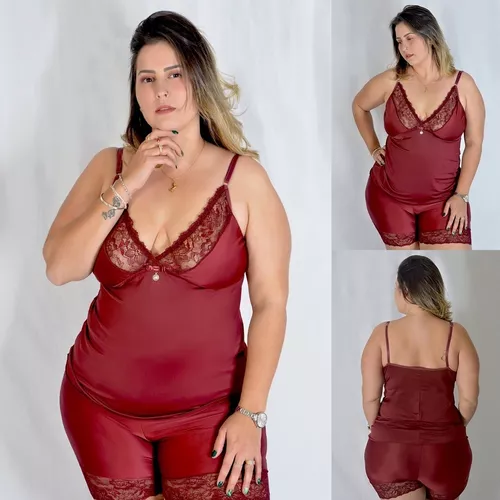 Baby Doll Camisola Pijama Plus Size Lingerie Confortável