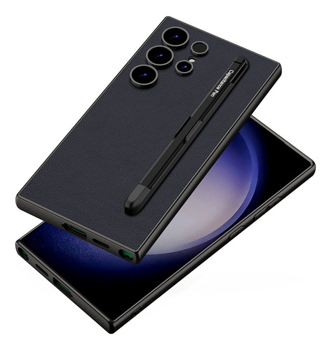 Funda De Piel Para Samsung Galaxy S23, Ultra, S24, Ultra, S25, Con Bolígrafo, Agarre Antideslizante Y Funda Protectora Que Absorbe Los Golpes